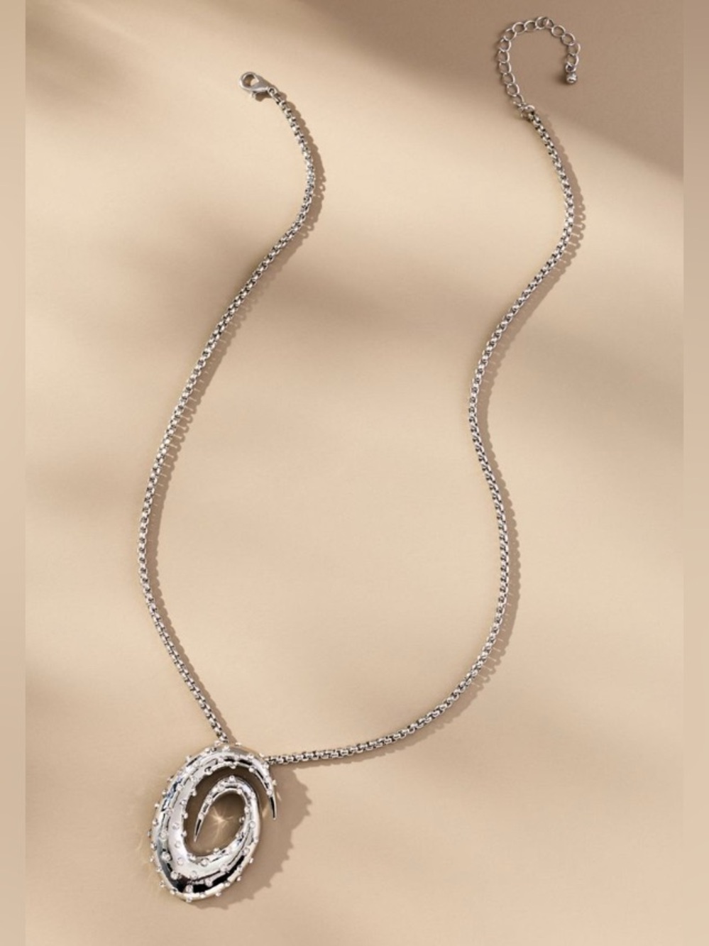 Anthropologie Swirl Pendant Necklace